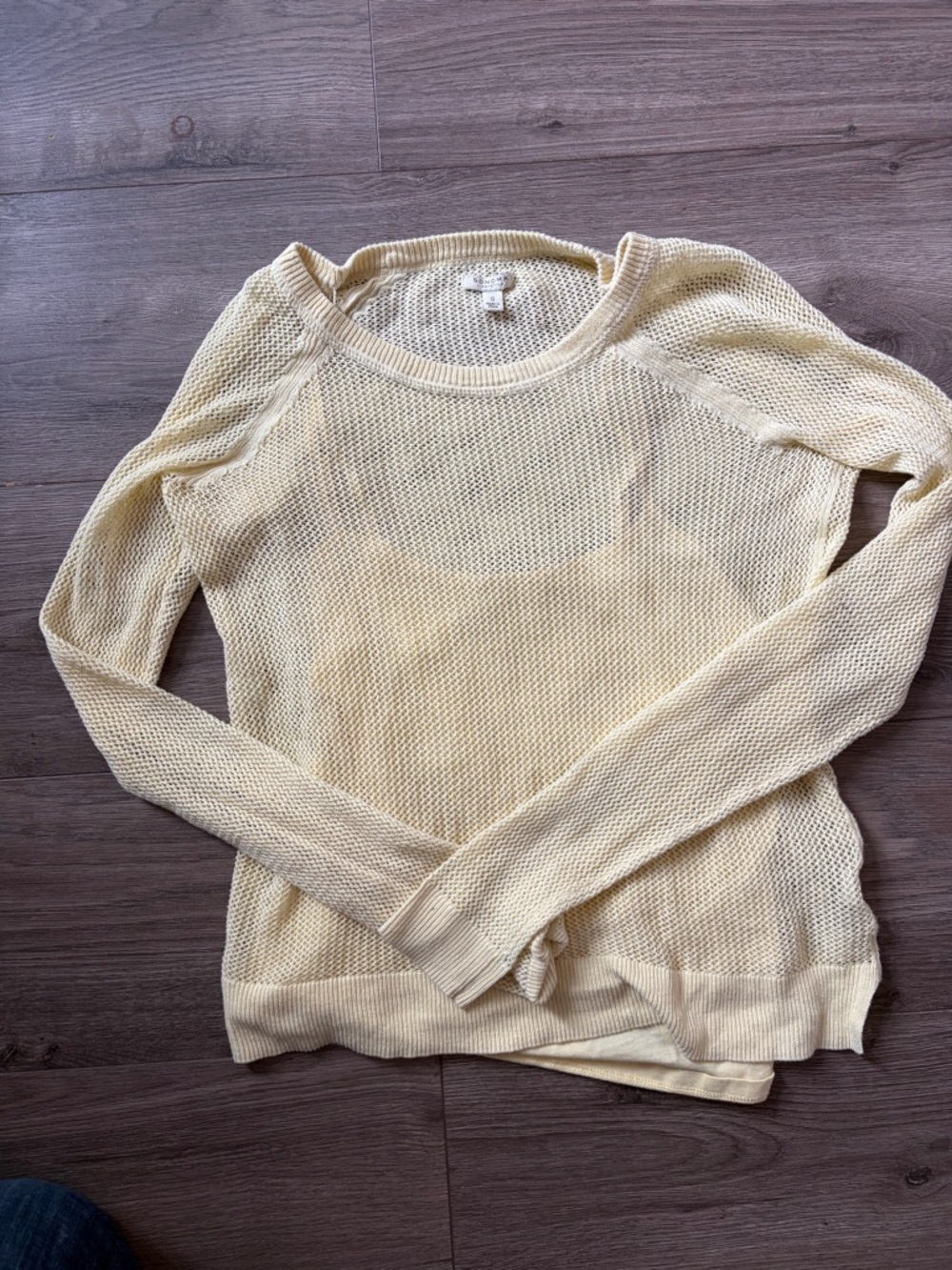 Sonoma Light Cream Open-Weave Pullover Sweater - Picture 3 of 6